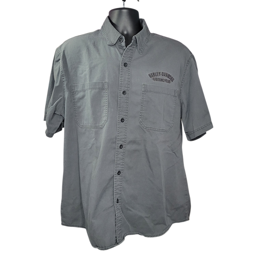 Harley-Davidson Gray Casual Button-Down Shirt